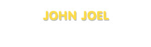 Der Vorname John Joel